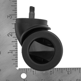 Ohio Travel Bag Wheel with Assembly, 52mm, Black, Plastic, L-3830