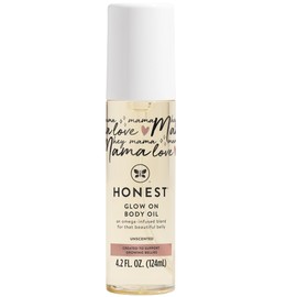 The Honest Company The Honest Company Honest Mama Hydrating and Soothing Glow On Body + Belly Oil | Plant-Based, Hypoallergenic, Fragrance-Free | 4.2 fl oz