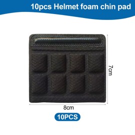 YSJCHEBS 10 Pieces Helmet Chin Pads, Helmet Chin Guard, Helmet Sponge Pads, Helmet Replacement Pads, Helmet Accessories