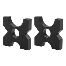 MOQNISE 1 Pair of Arbor Press Plate 20 Ton and 32 Ton Shop Metal Press Plates with 4 Notch, H Frame Hydraulic Shop Press Plate 5"×5"×1" Shop Press Accessories for Workshops Factories