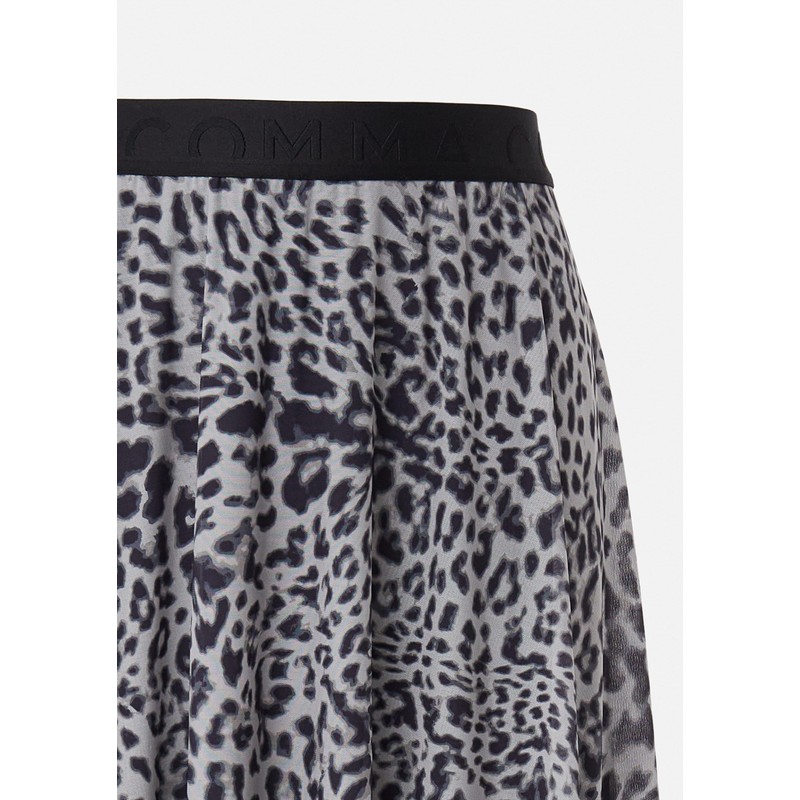 Mesh-Rock in Midi Länge schwarz 42