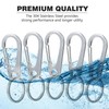ASNAME 5Pcs Stainless Steel Key Chain with Keyring, 1.97”/5cm Carabiner