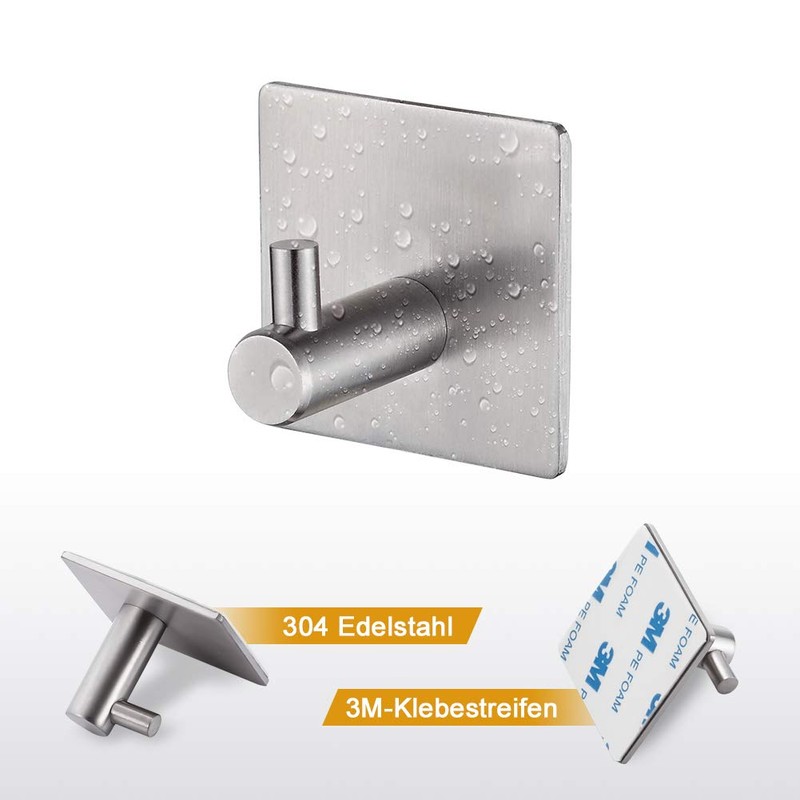 Ibergrif MK34251A - Ganci autoadesivi resistenti, per bagno o cucina,