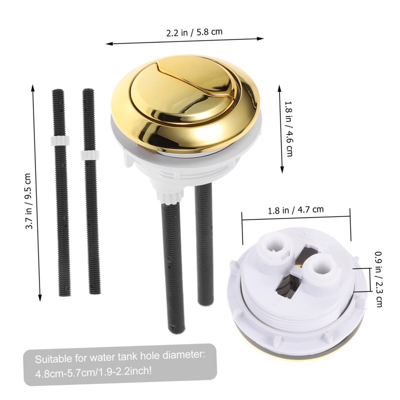Operitacx Gold Toilet Dual Flush Button Brush Gold Dual Flush