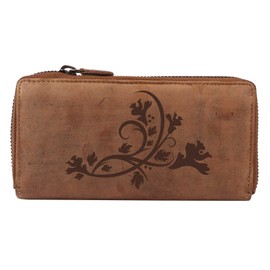 Greenburry Stylish and Trendy Women's Purse with Butterfly and Flowers, Abstract Design for Women, 19 x 2.5 x 10 cm, Motif 01, Vintage