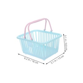 ULTECHNOVO Compact Storage Basket Handle for Organizing Toys Bathroom Essentials and Home Items Multifunctional Mini Shopping Bin