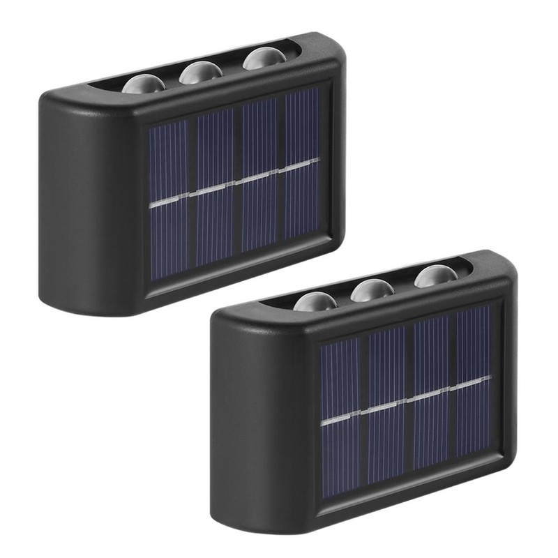 2 Pcs Solar Wall Lights Up and Down Solar Lamps