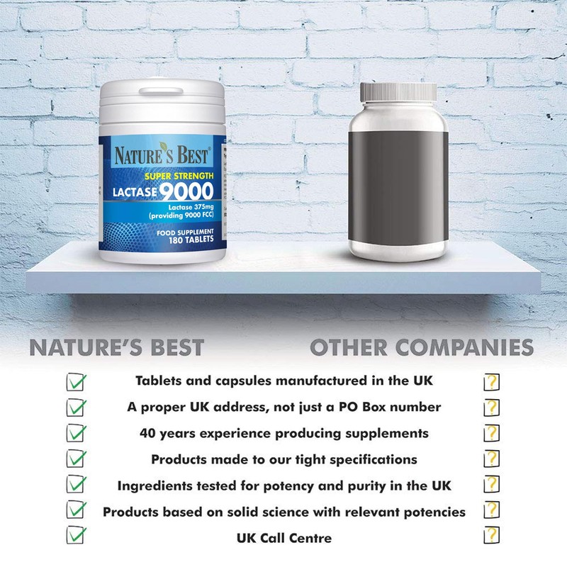 Super Strength Lactase Tablets 9000 FCC Enzyme Units | Max