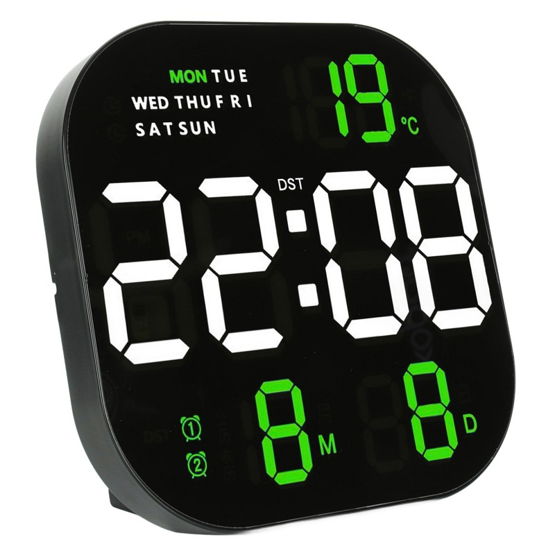 Digital Clock Large Screen LED USB 5V Remote Multifunctional Temperature