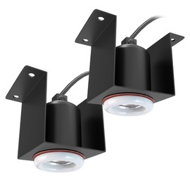 LURMMUE Reptile Ceramic Socket Heat Lamp Fixture, 2Pcs Terrarium Clamp Light Holder for Lizard, Gecko, Snake, Bearded Dragon, Dual On/Off Switch, 300W Max (Bulbs Not Included)