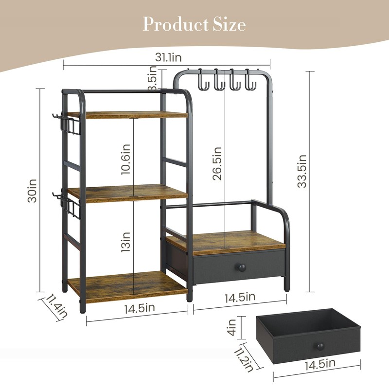 Purse Organizer for Closet, with Bottom Drawer, Extra Large Capacity