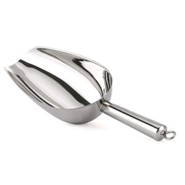 TeamFar Stainless Steel Ice Scoop, Small Metal Food Candy Scoop for Kitchen Bar Party Wedding - 6 Ounces