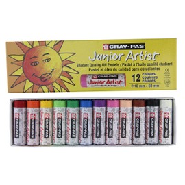 Sakura XCJP12 12-Piece Cray-Pas Chubbies Junior Artist Assorted Color Oil Pastel Set