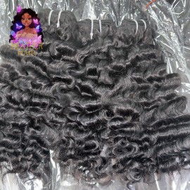 Wholesale Raw Human Hair Extensions Indian Wave Curly Cambodian Natural Wavy Vietnamese Burmese Curly Raw Hair Bundlesstyle: texture in the picture, color: 1 bundle burmese curly, Stretched Length: 14 Inches