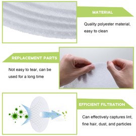 8PCS Tumble Dryer Filters Universal Cloth Dryer Exhaust Filter Kit, Cotton Filter Dryer Filter Replacement Cloth Dryer Exhaust 227x33mm(White)