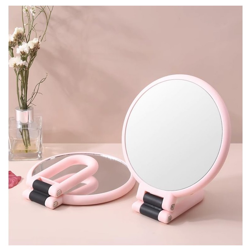Stianiiie 1X 5X Handheld Mirror with Handle for Travel， Magnifying