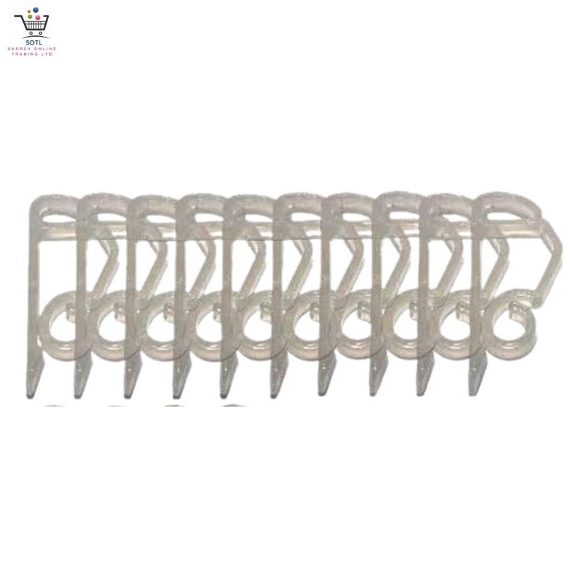 SOTL® 50 Clear Gutter Hooks for Hanging Outdoor Christmas Lights,