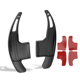 ALUMINUM ALLOY PADDLE SHIFTER EXTENSION replacement for MUSTANG V6 ECOBOOST GT SHELBY 2015‑2022 STEERING WHEEL SHIFT PADDLES EXTENDED PADDLE SHIFTER (Black)
