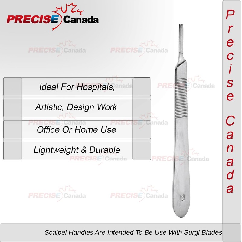 PRECISE CANADA: 100 Scalpel Blades #10 and Includes ONE Handle