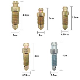 JNNJ Pack of 10 Brake Caliper Bleeding Screws, Bleeder Screw for Motorcycle Master Brake Cylinder, Disc Brake Caliper Bleeding Screw, for Cars, Motorcycles, Bicycles