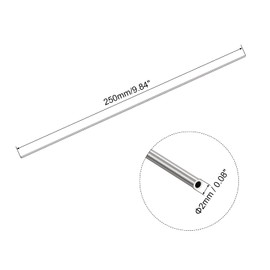 sourcing map 304 Stainless Steel Capillary Tube, OD 2mm x 0.25mm Wall Thick 250mm Length Metal Tubing for Industry Machinery
