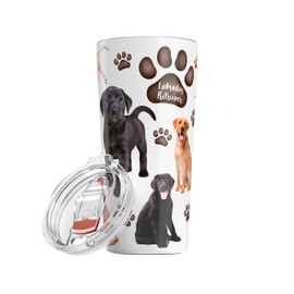 Greenline Goods Labrador Retriever Insulated Tumbler With Lid 20 oz - Perfect For Dog Moms, Dads, Lovers –Insulated Mug - Tumbler Dog Breed Design - Dishwasher Safe Non-Slip Base - For Lab Parents