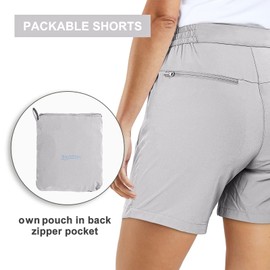 33,000ft Women's Rock Grey 5" Cargo Shorts - Quick Dry, UPF50+, 4-Way Stretch, 4 Pockets, Mid Thigh Length, Regular Fit, Spring-Summer, Hiking, Outdoor Lifestyle, Size 8