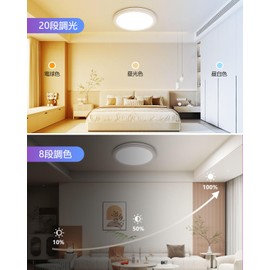 Coizabera LED Ceiling Light, 32W, 3800 lm, Stylish, Thin Ceiling Light Fixture, Dimmable Color & Indirect Light RGB Color, Atmosphere Light, Remote Control, Smartphone App Compatible, Electric,