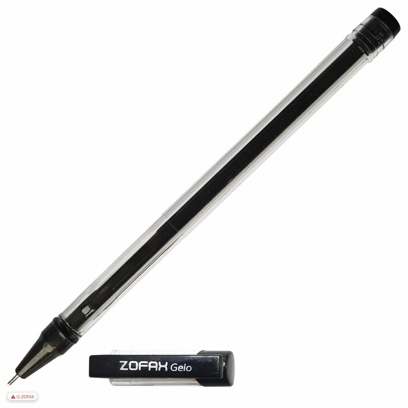 ZOFAX Gelo 10 x 0.6mm Tip BLACK Smooth Gel Pens