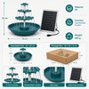 3-Tier Solar Bird Bath Fountain with 3.5W Detachable Solar Panel