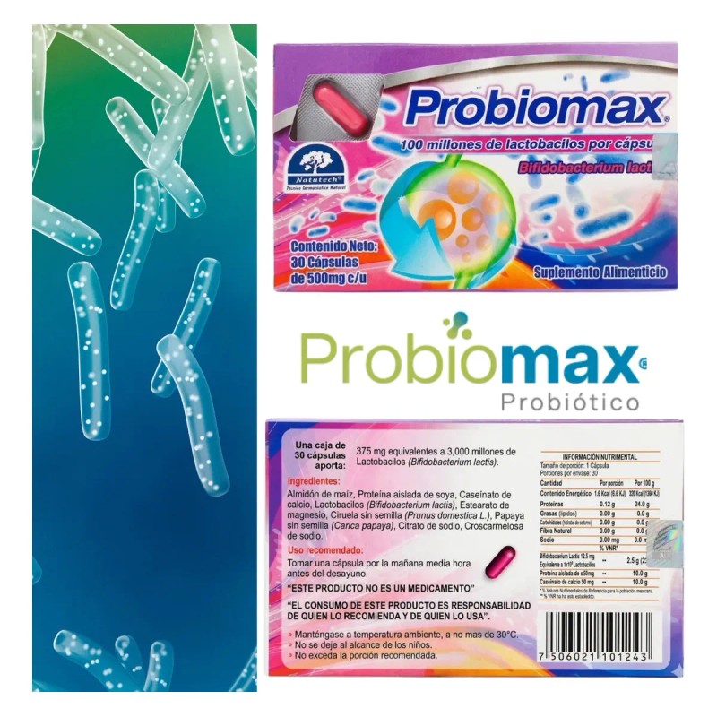 Probiomax Lactobacilos Capsulas Suplemento Alimenticio