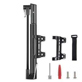 YSYONBOE Bike Pumps for All Bikes Tyre Pump Portable Mini Bicycle Pump with Universal Presta & Schrader Valve for Road, Mountain, BMX Bikes with Ball Pump Needle/Frame Mount