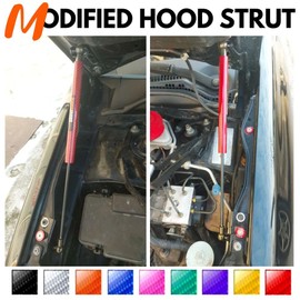 TENKIDOM Qty(2) Carbon Fiber Hood Struts Compatible with Honda Civic 7th (EU/EP) 2001-2005 Shock Lift Supports Gas Dampers Springs Kit Bonnet No-Drill Bolt-on