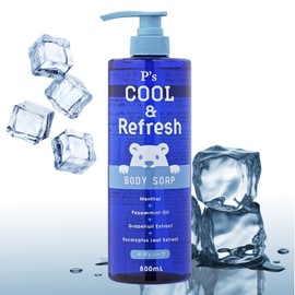 Kumano First Pick Cooling Body Wash for Men, Elderly, Removes Sweat Odor, Horse Oil Cica Camellia, Mildly Acidic