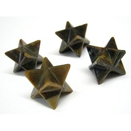 crystalmiracle Four Tigers Eye Merkaba Stars Wellness Positive Energy Prosperity Stone Crystal Healing Reiki Feng Shui Spiritual Metaphysical Gift Gemstone