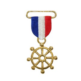 ID 2655 Wheel Nautical Boat Ship Marine Embroidered Iron On Applique Patch
