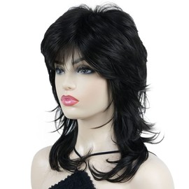 Wiginway Long Shaggy Layered Hair Natural Straight Wavy Shags Wig Soft Syhthetic Hair