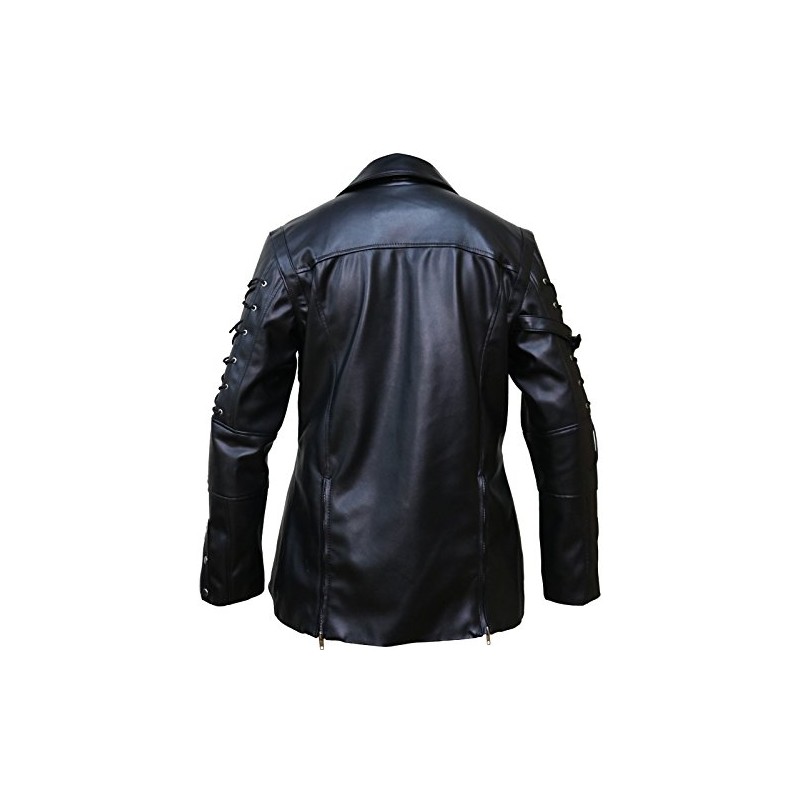 The Jasperz Punk Rave Poison Black & Maroon Jacket Mens