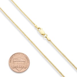 Miabella Italian 18K Gold over 925 Sterling Silver Twisted Sparkle Chain Necklace for Women Made in Italy (Length 16 Inches (women's choker length))