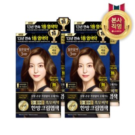 Lien Black Hair Secret Cream Hair Dye 120g Natural Brown x 4 / 리엔 흑모비책 크림 염색약 120g자연갈색 x 4개