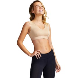 Tommie Copper Shoulder Support Bra, Posture Corrector for Women, with Back Support, Posture and Compression for Women, Back and Shoulder Support Bra - Nude - XX-Large