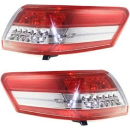 CarLights360: For 2010 2011 Toyota Camry Tail Light Assembly Driver and Passenger Side LED w/Bulbs DOT Certified | TO2804106 TO2805106 | 81560-06340, 81550-06340