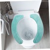 WOONEKY Toilet Seats Cover Set Flannel Washable Toilet Seat Covers