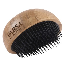PARSA Beauty Professional Detangling Brush Made of FSC Certified Bamboo - Hair Brush with 4 Stage Bristles for Gentle Detangling and Scalp Massage - No Pulling
