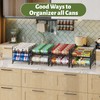 JKsmart 2 Pack 2 Tier Stackable Can Organizer for Pantry,