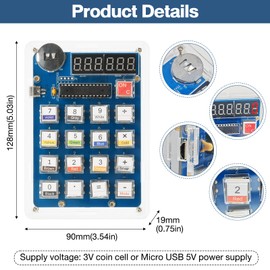 6-Bit Soldering Kit DIY Soldering Exercise Kit with LED Display Electronic Kit for Computer Lessons Practical Training Exercise Soldering Projects