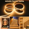 PAUTIX COB LED Strip Lights 48ft/15m Super Bright,504 LEDs/m Warm