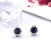 YOQUCOL 7MM Dark Blue Cubic Zirconia Crystal Clip On Square