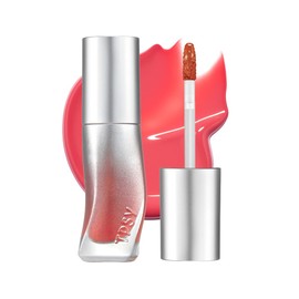 TPSY Juicy Lip Plumper (01 Tingling) - Coral Peach, Tinted Lip Plumping Gloss, Volumizing & Hydrating, for Fuller Lips, Non-Sticky Glossy Finish, Vegan