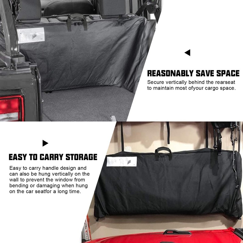 D-Lumina Soft Top Window Storage Bag Compatible with Jeep Wrangler